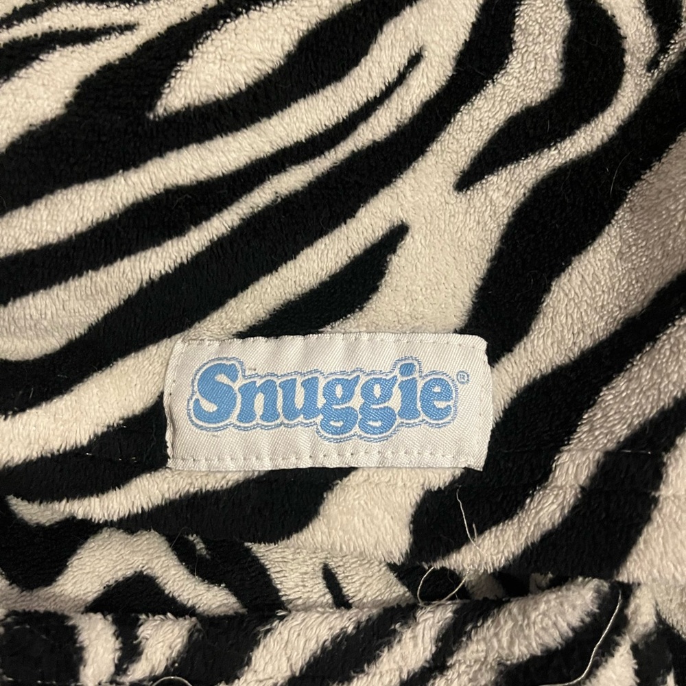 Zebra Snuggie blanket with sleeves